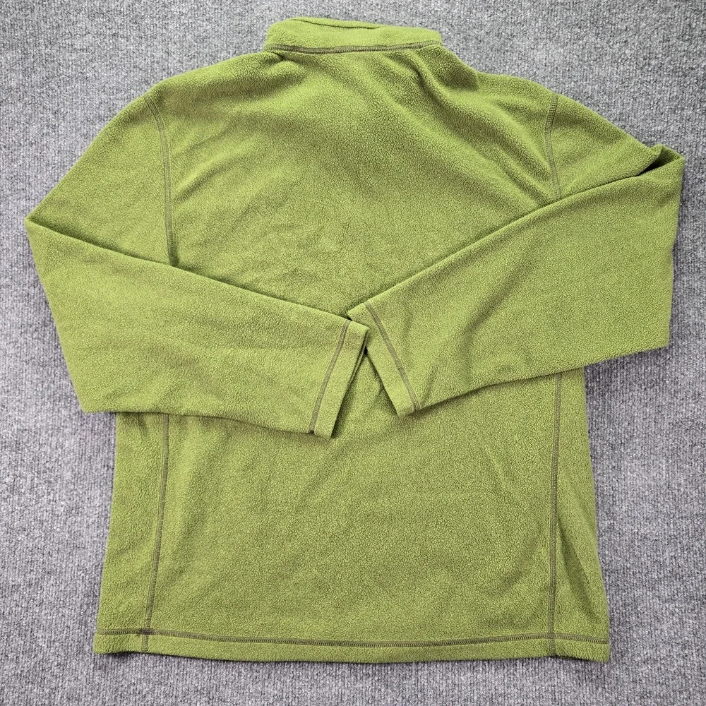 The North Face Cap Rock 1/4 Zip Pullover Men Large Green Textured Fleece Sweater